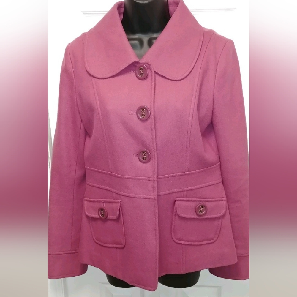 Tulle pink wool jacket